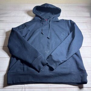 Men’s Supreme navy blue Satin Applique hoodie size XL